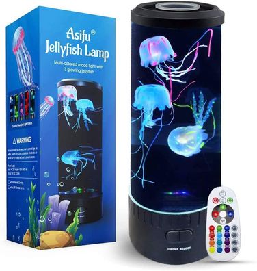 Fantasy Quallen Lampe 14 Zoll Jellyfish Lamp Aquarium LED Tank Mood Lampe Multi