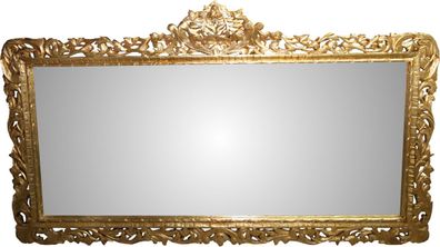 Casa Padrino Barock Luxus Wandspiegel Gold 207 x H. 120 cm - Barock Spiegel - Limited