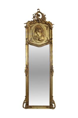 Casa Padrino Antikstil Spiegel 55 x H. 160 cm - Barock Wandspiegel