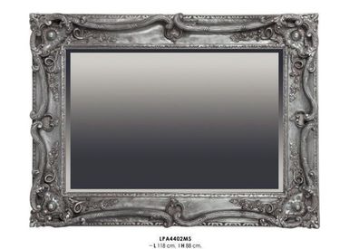 Casa Padrino Barock Wandspiegel Silber H 118 cm B 88 cm - Edel & Prunkvoll - Spiegel