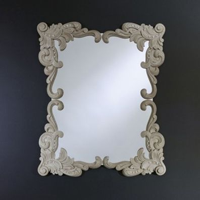 Casa Padrino Barock Wandspiegel Antik Stil Creme 92 x 110 cm - Barocker Spiegel Antik