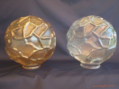Ersatzglas Strukturglas Kugel Klar/ Gold Lampenschirm für Außenleuchten Ø220 mm