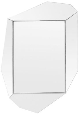 Casa Padrino Luxus Wandspiegel Silber 80 x H. 120 cm - Moderner Designer Spiegel - Lu