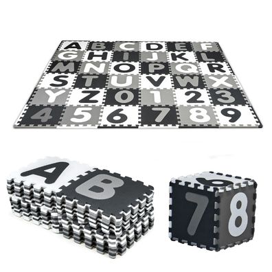 78-tlg Puzzlematte Kinderteppich Spielmatte Spielteppich Schutzmatte EVA Schaum