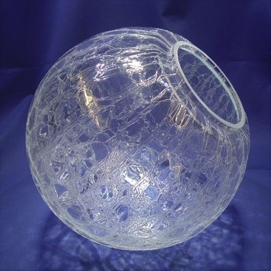 Ersatzglas Lampenglas Lampenschirm Craquele Klar-Glas, Ø250mm, Öffnung Ø90mm