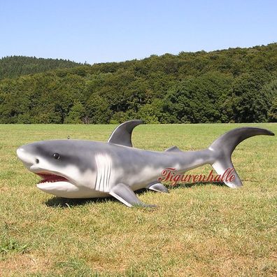 Weißer Hai Haifisch Lebensgroß Figur Statue Dekoration Deko Werbefigur Fisch Neu