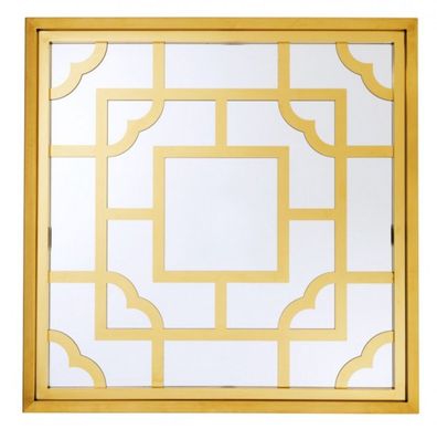 Casa Padrino Luxus Designer Wandspiegel Gold 100 x 100 cm - Luxury Hotel Collection