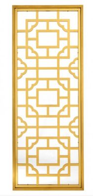 Casa Padrino Luxus Designer Wandspiegel Gold 220 x 85 cm - Luxury Hotel Collection