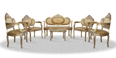 Casa Padrino Barock Salon Set Vintage Gold - Luxus Edition
