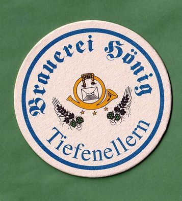 Brauerei Hönig Tiefenellern - ungebrauchter Bierdeckel (neu)