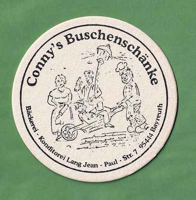 Conny´s Buschschenke Bayreuth - ein ungebrauchter Bierdeckel