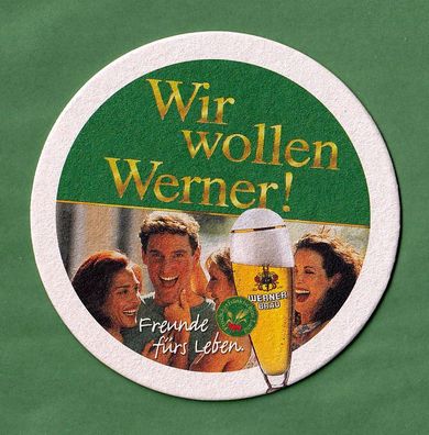 Brauerei Werner Bräu Poppenhausen - ein ungebrauchter Bierdeckel