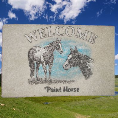 Welcome Mat Paint Horse, Fußmatte, Western Fußabstreifer
