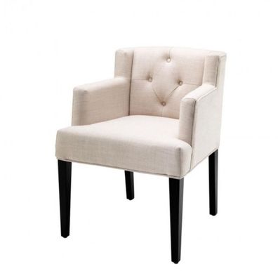 Casa Padrino Luxus Stuhl mit Armlehne - Luxus Stuhl Möbel