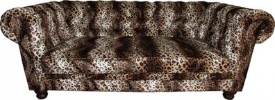 Casa Padrino Limited Edition Designer Chesterfield Sofa Leopard - Club Möbel