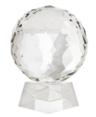 Casa Padrino Luxus Kristall Kugel auf Glas Ständer - Casa Padrino Luxus Collection