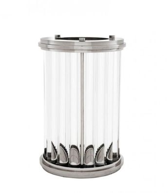 Casa Padrino Luxus Kerzenleuchter Silber Ø 26 x H. 41,5 cm - Designer Windlicht - Hot