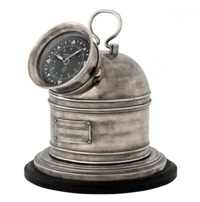 Designer Luxus Uhr Compass Henry Lloyd Collection versilbert Altik-Look- Edel & Prunk