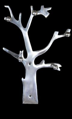 Casa Padrino Designer Wandschlüssel und Halsketten Halter aus Aluminium, Höhe 41 cm,