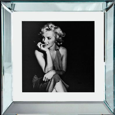 Casa Padrino Designer Bild "Bleib eine Weile" Marilyn Monroe 40 x 40 cm - Limited Ed