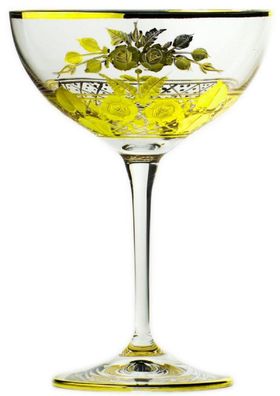 Casa Padrino Luxus Barock Champagnerglas 6er Set Gold Ø 11,5 x H. 16 cm - Handgeferti