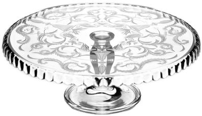 Casa Padrino Luxus Kuchenteller Silber Ø 32 x H. 12 cm - Handgefertigte und handgravi