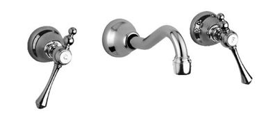 Luxus Bad Zubehör - Jugendstil Retro Waschtisch Einhebelmischer Wandmontage Chrom Ser