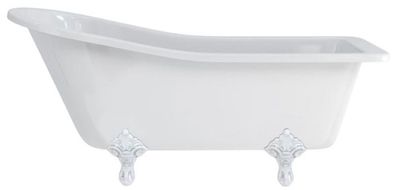 Casa Padrino Luxus Jugendstil Badewanne Weiß / Weiß 169 x 73 x H. 77 cm - Freistehend