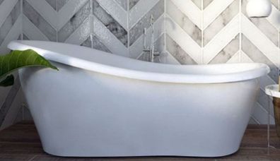 Casa Padrino Luxus Jugendstil Badewanne Weiß 170 x 80 x H. 70,5 cm - Freistehende Ret