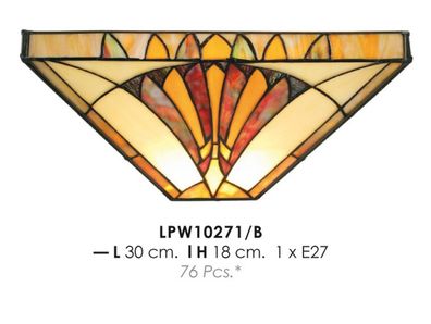 Casa Padrino Tiffany Wandleuchte Ø 30 x H. 18 cm - Luxus Wohnzimmer Wandlampe
