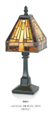 Handgefertigte Tiffany Tischleuchte Höhe 32 cm, Länge 15 cm - Leuchte Lampe