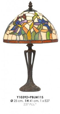 Tiffany Tischleuchte Durchmesser 25cm, Höhe 41cm Y10392 + PBLM11S Leuchte Lampe