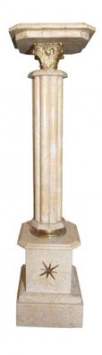 Casa Padrino Barock Säule aus Marmor Höhe: 107cm, Breite: 27cm, Tiefe: 26 cm - Marmor