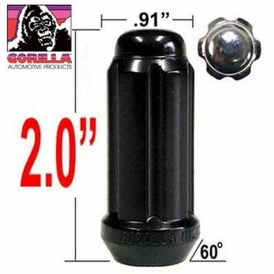 9/16" Spezial Gorilla Radmutter small diameter Black