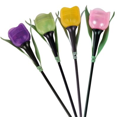 Solar Blumen Rasenlampen Tulpe LED Stick Gartenlampe Outdoor Erdspieß Bodenlampe