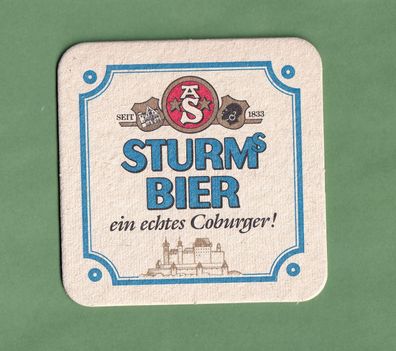 Sturms Bier aus Coburg - ein ungebrauchter Bierdeckel