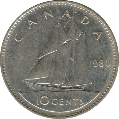 Kanada 10 Cents 1980 Elizabeth II*
