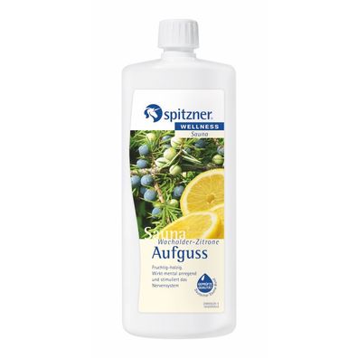 Spitzner Saunaaufguss Wacholder Zitrone 1 Liter (1000 ml) fruchtig-holzig Sauna Aufg