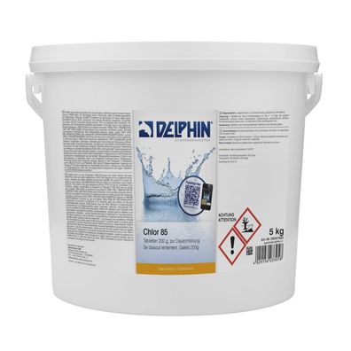Delphin Chlor 85 Tabletten 200g Inhalt 5 kg Dauerchlor Schwimmbadpflege