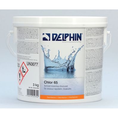 Delphin 3 kg Chlorgranulat Chlor 65 Granulat schnelllöslich Poolpflege 0501003D