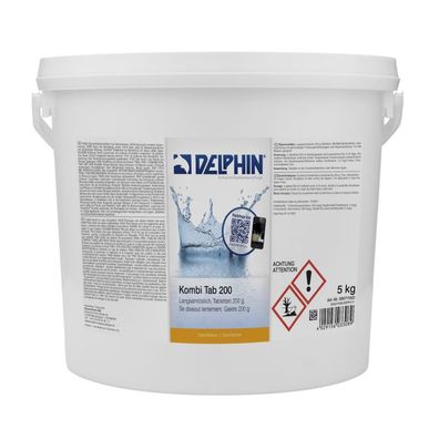 Delphin Kombi Tab 5 kg Chlortablette a 200 g Kombiprodukt Dauerchlor 5507705D