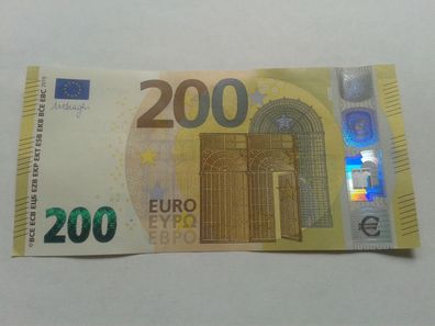 Original 200 euro 2019 Banknote Geldschein Mario Draghi seltene UD00 Serie