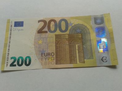 Original 200 euro 2019 Banknote Geldschein Christine Lagarde seltene EA0 Serie