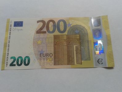 Original 200 euro 2019 Banknote Geldschein Christine Lagarde seltene EA00 Serie