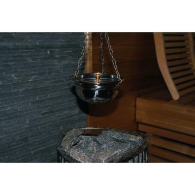 Nikkarien Sauna Aromaschale inkl. Metallkette aus Edelstahl 300 ml mit einstellbarem