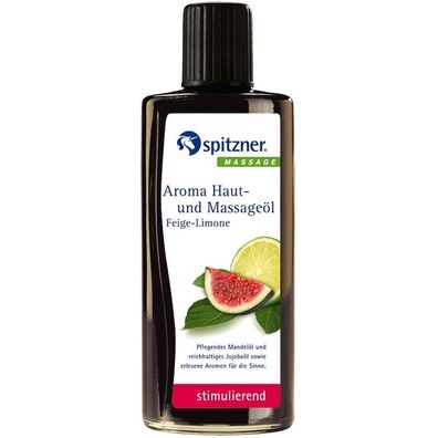 Spitzner Aroma Haut- und Massageöl Feige Limone 190 ml stimulierendes Massage Öl