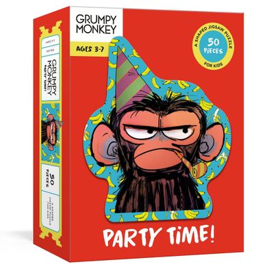 Grumpy Monkey Party Time! Puzzle A 50-Piece Shaped Jigsaw Puzzle: A