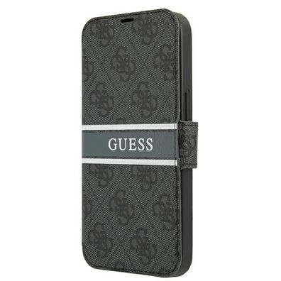 Handyhülle Guess iPhone 13 Pro Max Case Bookcase Kunstleder grau