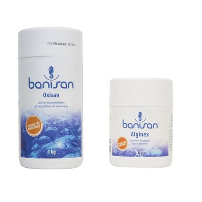 Banisan Oxisan 1 Kg Aktivsauerstoffgranulat + Alginex Algendesinfektion 0,5 l für Wh