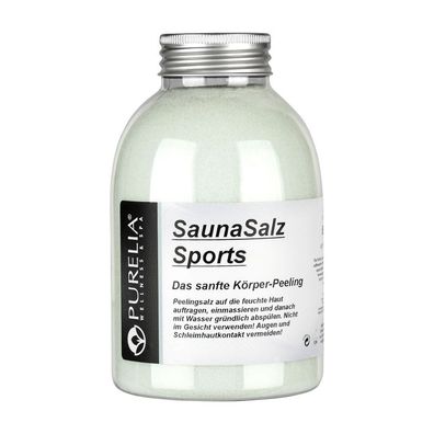 Purelia Sauna Salz Sports 650g Peelingsalz Sauna Salz Peeling Körperpeeling